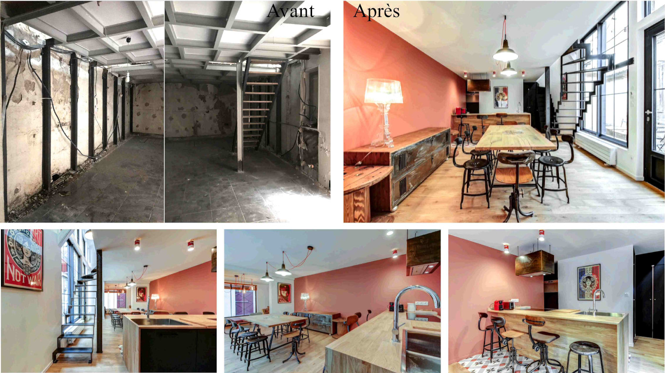 Julie Drevet Architecte d'intérieur Designer : 	CHAPEAU ROUGE - RÉNOVATION D'UN BÂTIMENT ANCIEN POUR LA CRÉATION D'UNE LOCATION DE TOURISME